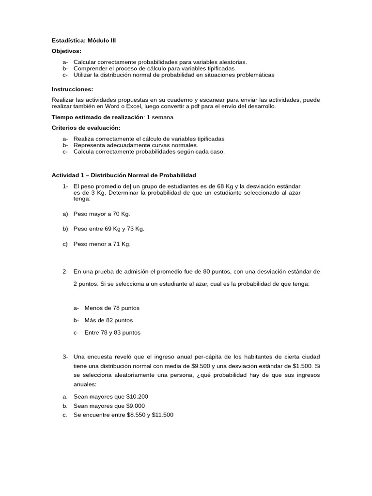 Actividad 1 Mod 3 | PDF