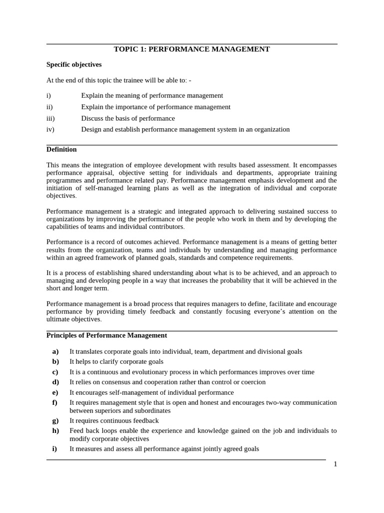 Encouraging Innovation in Performance Management | PDF | Performance ...