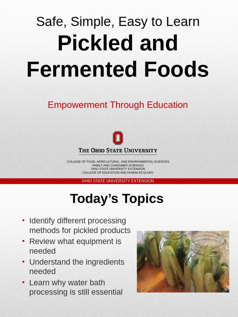 Guide to Pickling and Fermentation | PDF | Pickling | Foods