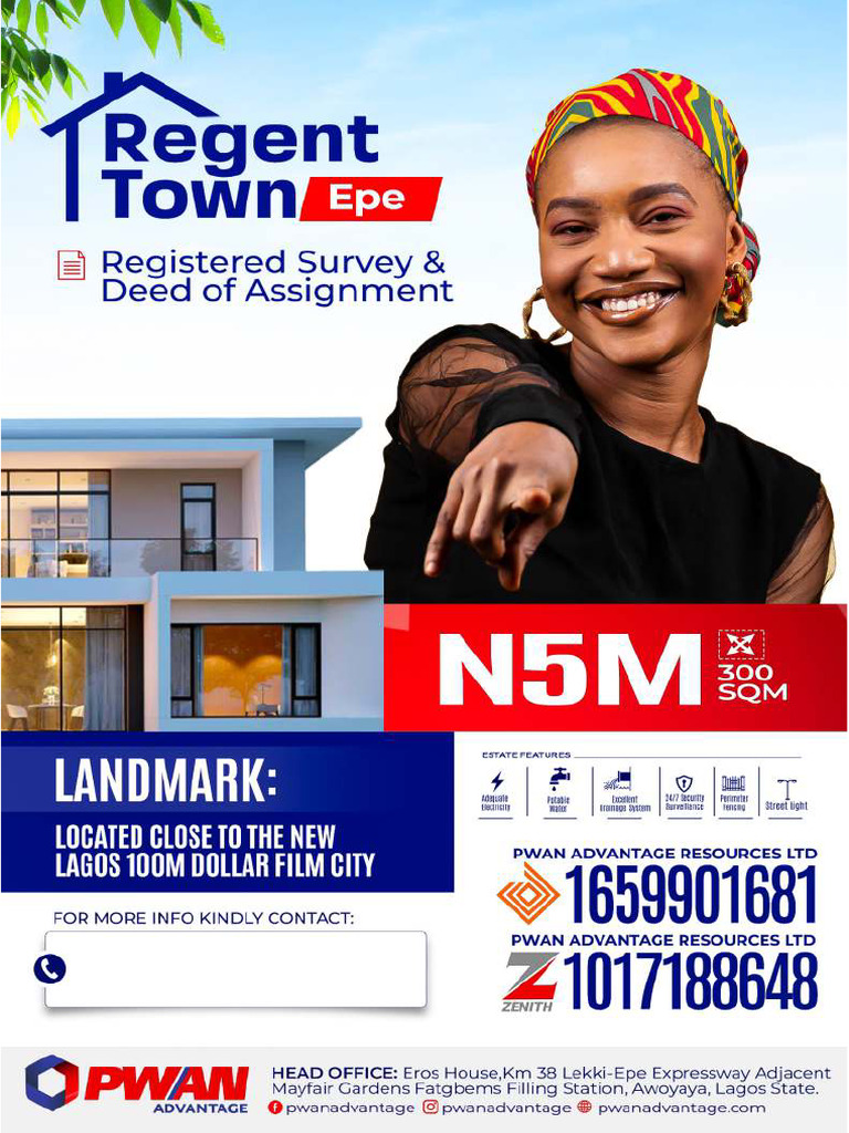 Regent Town Epe Sub Form-2 | PDF | Payments | Services (Economics)