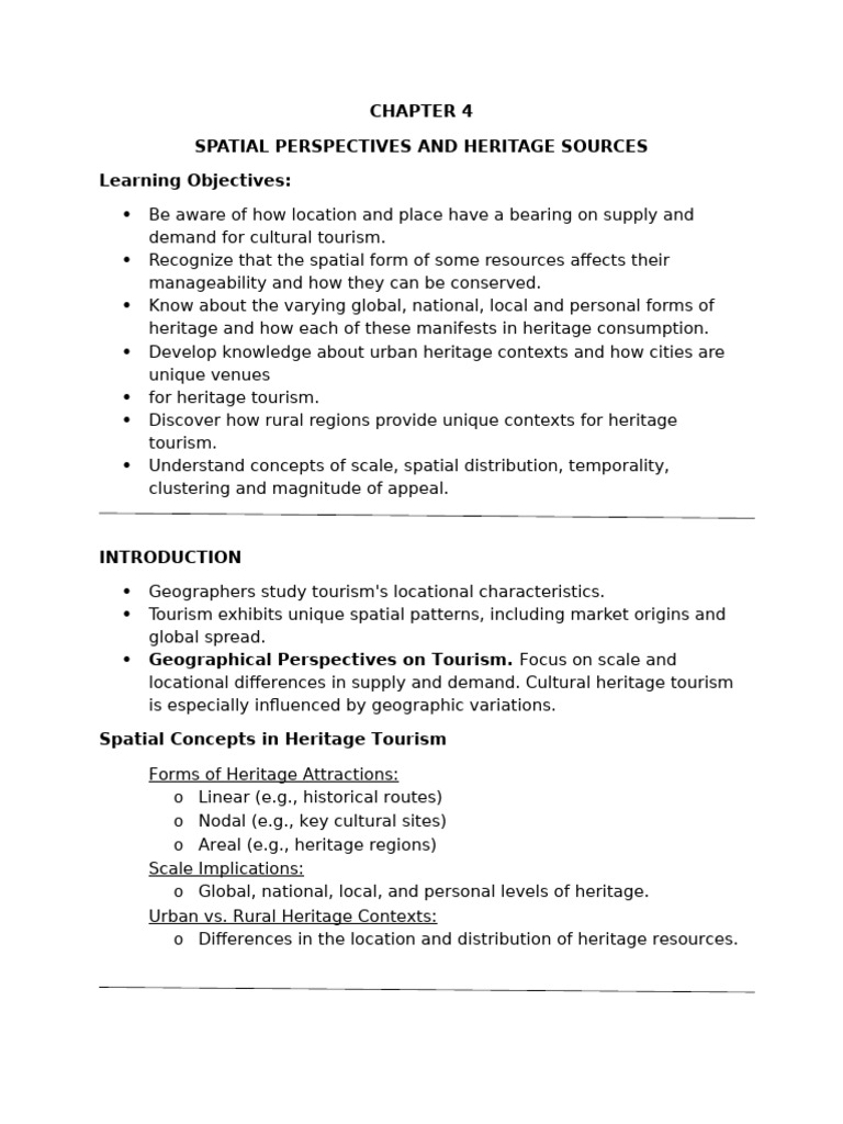 Spatial Perspectives in Heritage Tourism | PDF | Tourism | Museum