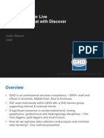 Making Discover Live Integrating Esdat With Discover: Justin Weaver GHD