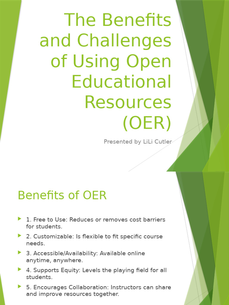 Benefits and Challenges of OER | PDF