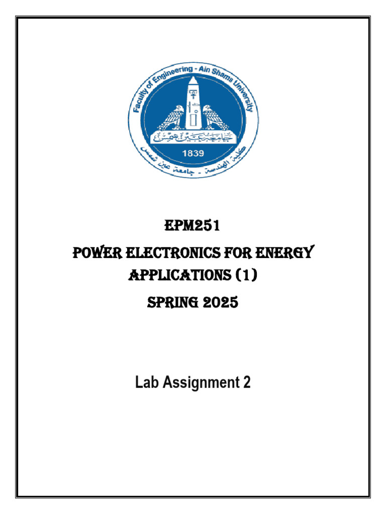 LAB Assignment 11 F | PDF | Power Electronics | Voltage