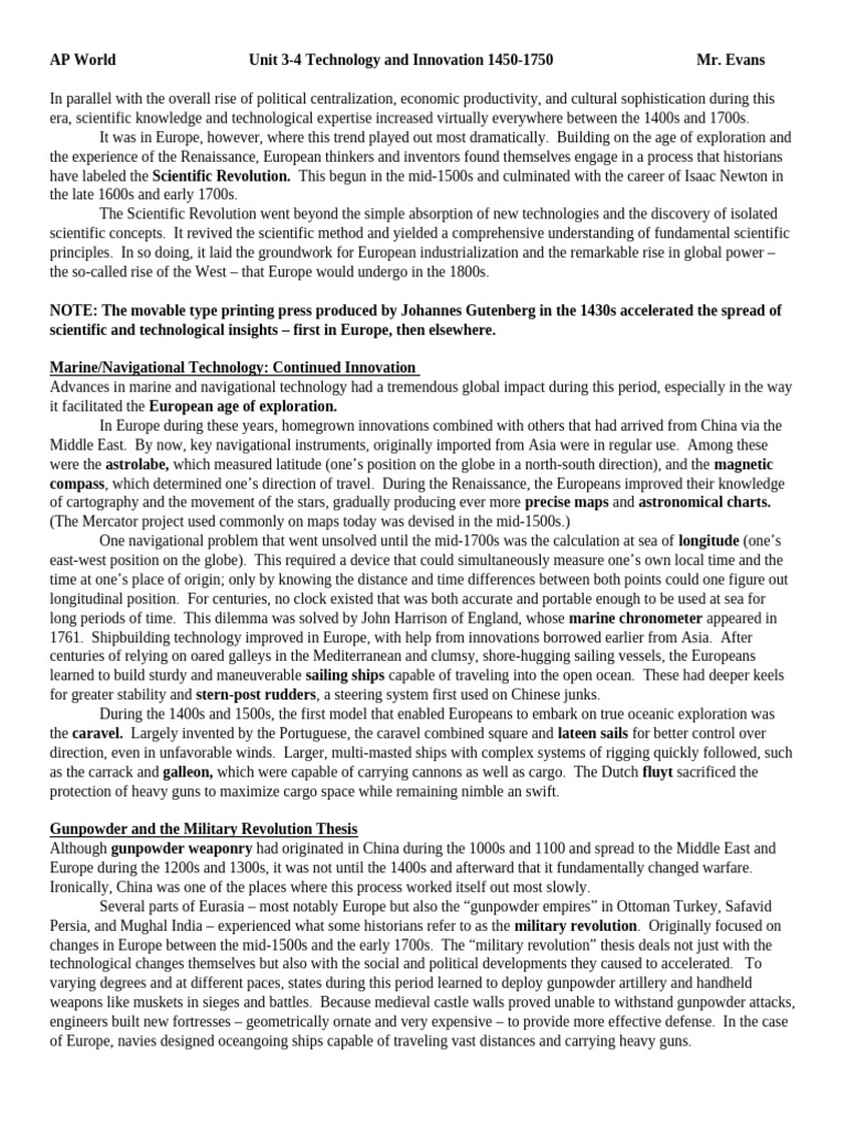 WAP Unit 3-4 RG Technology Reading | PDF | Nicolaus Copernicus ...
