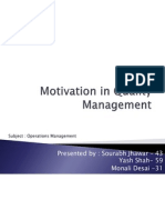 Motivation in Quality Management