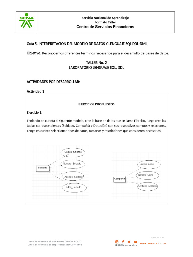 05 6 Laboratorio Lenguaje SQL DDL | PDF | SQL | Bases de datos