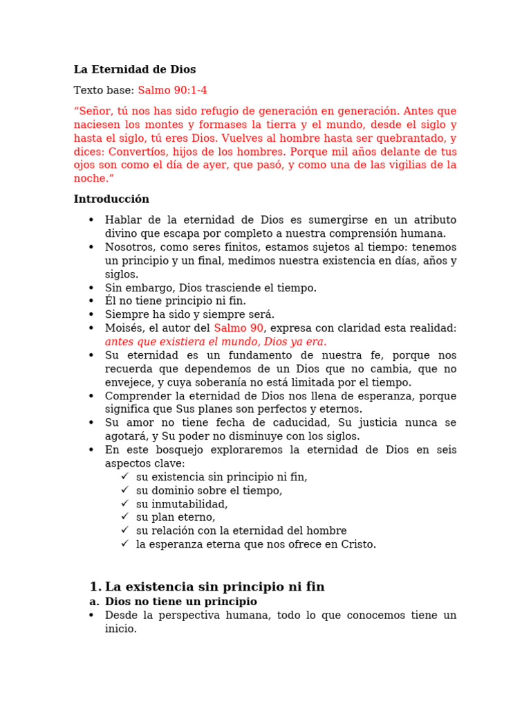 La Eternidad de Dios | PDF | Dios | Cristo (título)