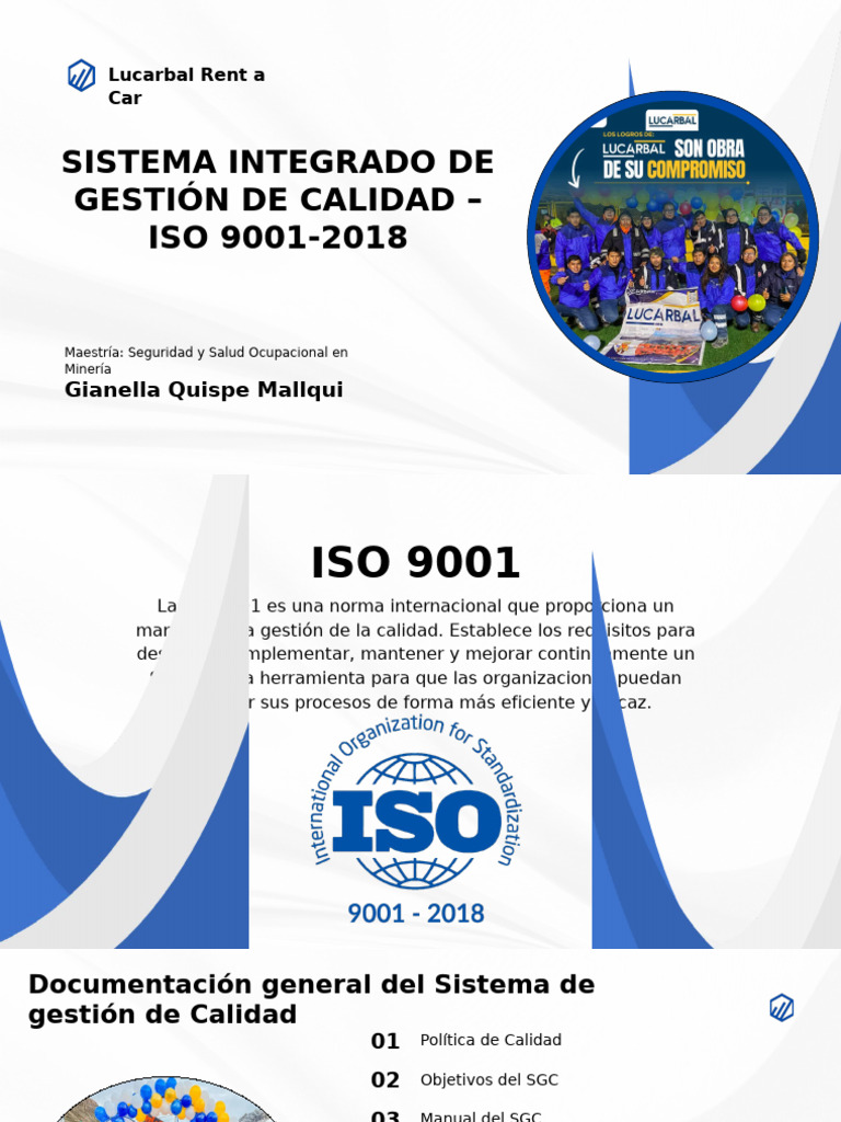 Sistema de Gestión de Calidad ISO 9001 | PDF | Sistema de manejo de ...