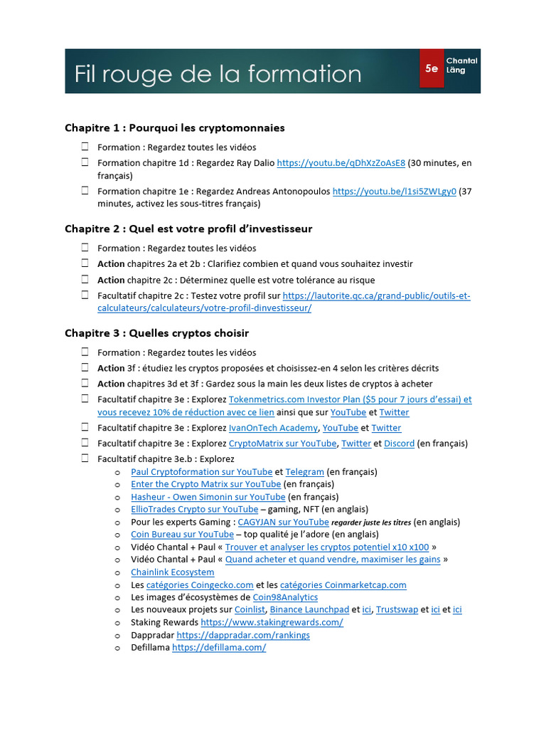 03 Fil-Rouge-De-La-Formation-Crypto - Imprimable | PDF | Applications de  cryptographie | Commerce électronique