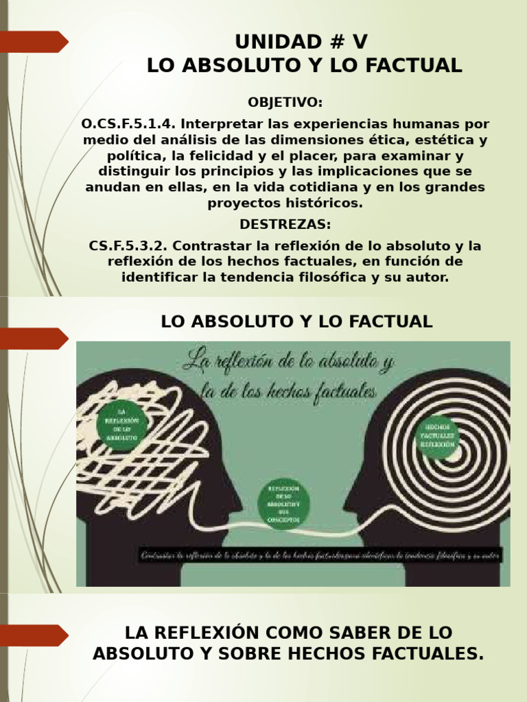 Unidad # 5 Filosofia Primero | PDF | Absoluta (Filosofía ...
