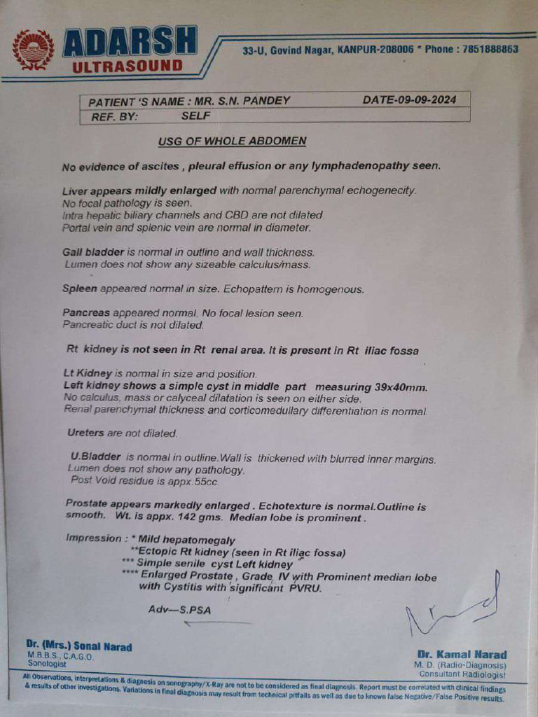 Ultra-Sound Report | PDF