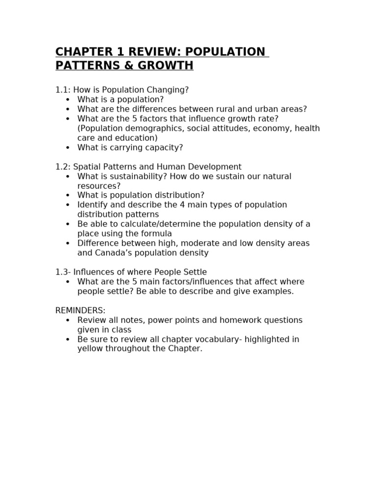 Chapter 1 Review | PDF