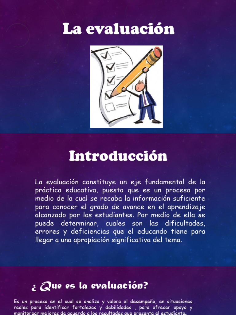 Tipos y características de la evaluación educativa | PDF | Evaluación ...