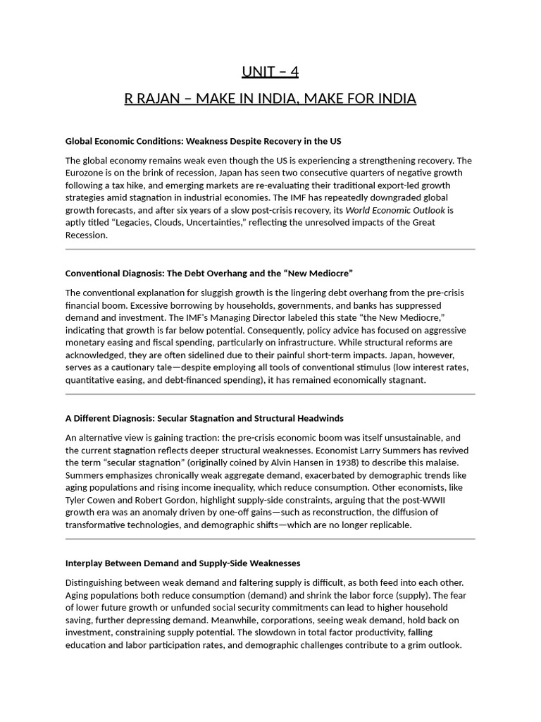 R Rajan: Strategies for India's Growth | PDF | Economic Growth ...