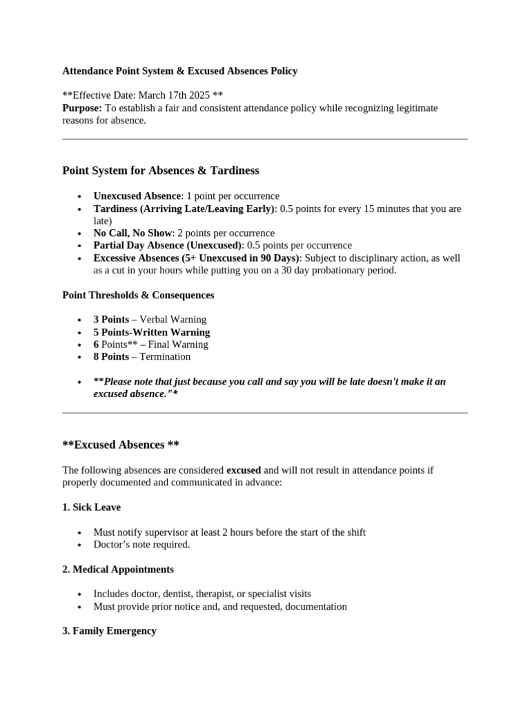 attendancepolicy | PDF