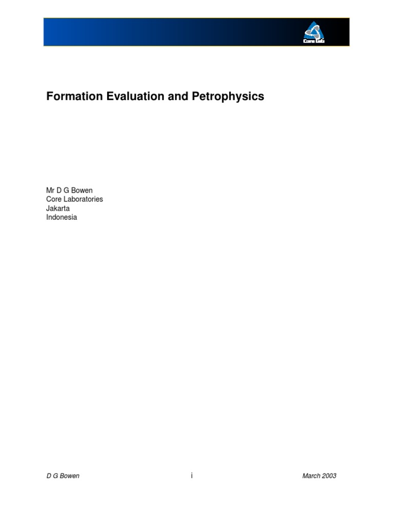 Core Laboratories - Formation Evaluation and Petrophysics | PDF ...
