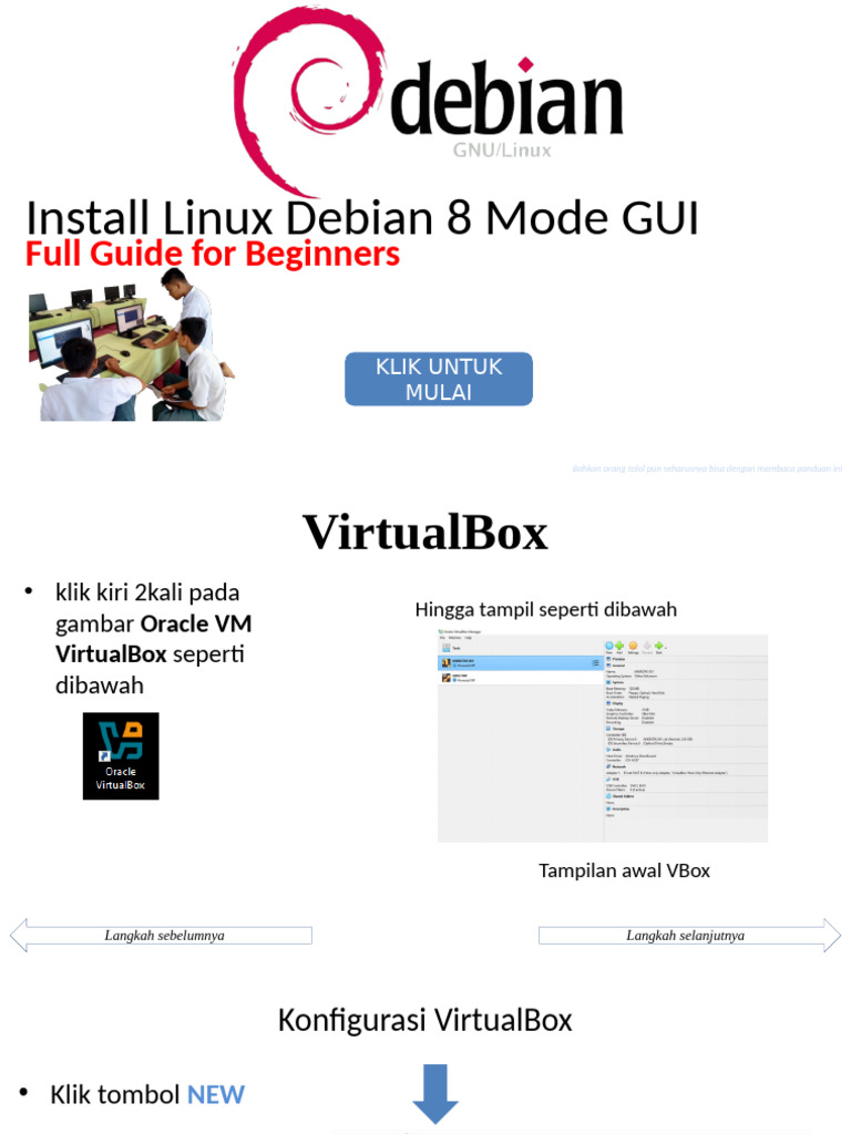 Install Linux Debian 8 Mode GUI | PDF