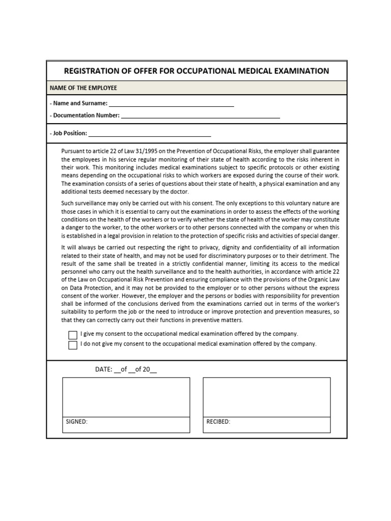 Medical+Examination+Form+-+English+Version (1) - Copy | PDF ...