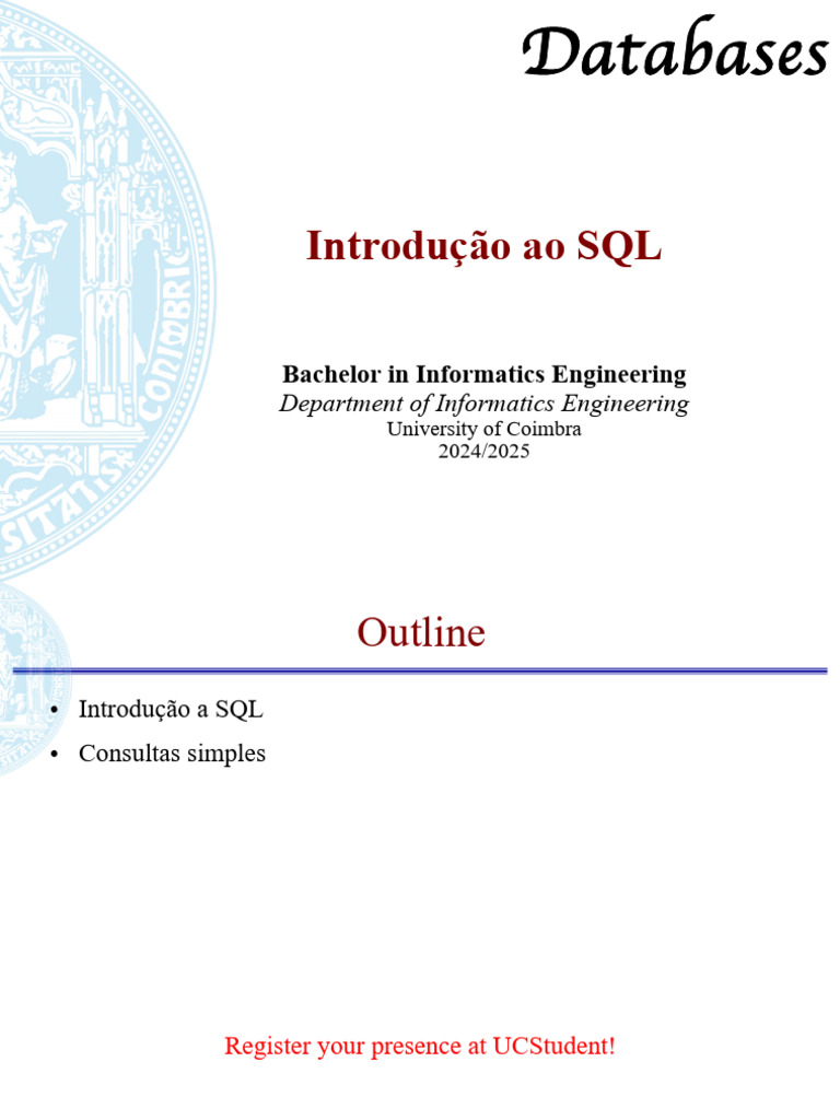 Introdução ao SQL e Consultas Simples | PDF | SQL | Tabela (banco de dados)