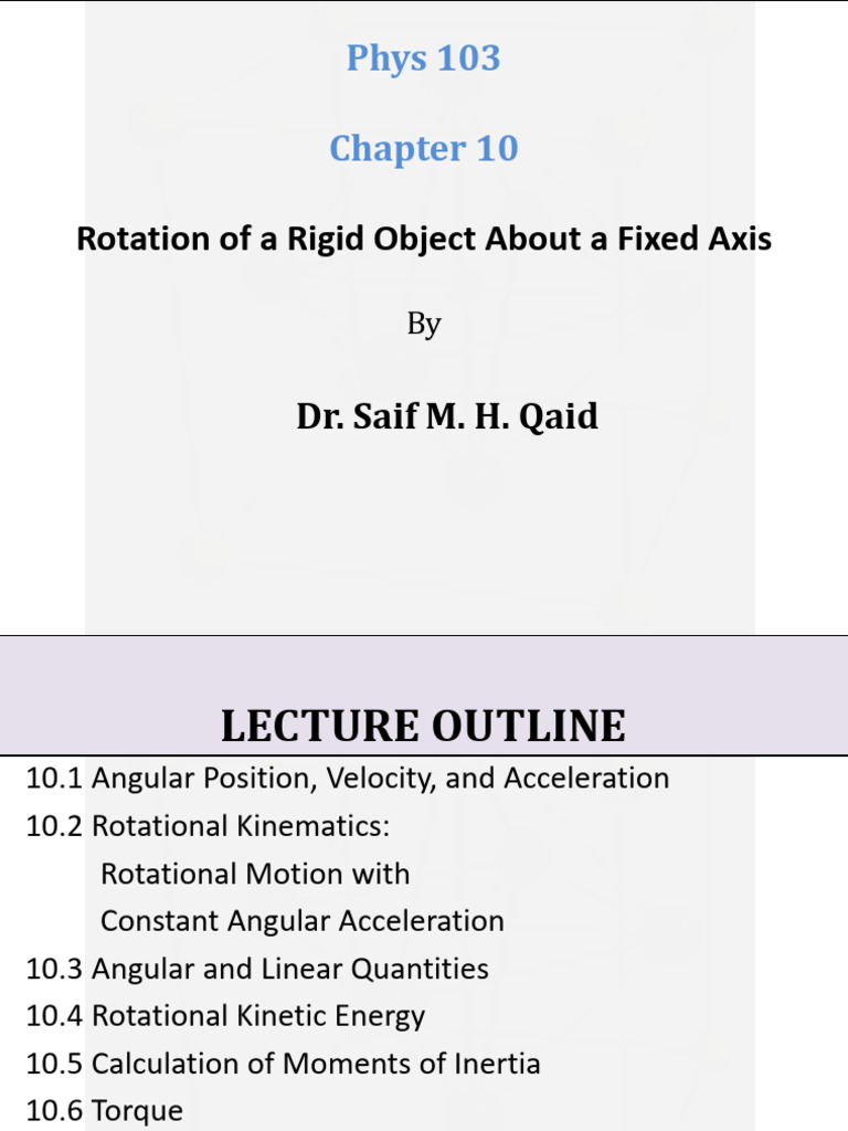 Rotational Motion and Kinematics Guide | PDF | Rotation Around A Fixed ...