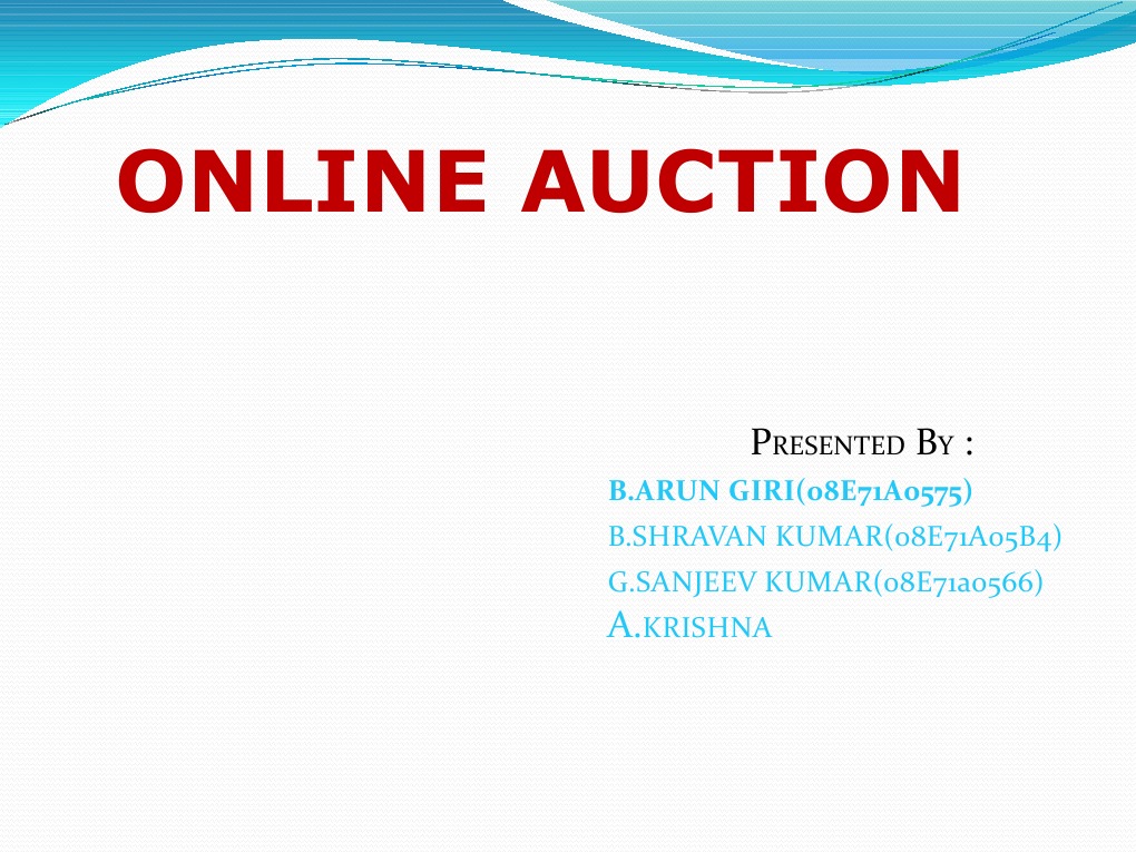 Online Auction System Overview | PDF | Auction | Java Server Pages