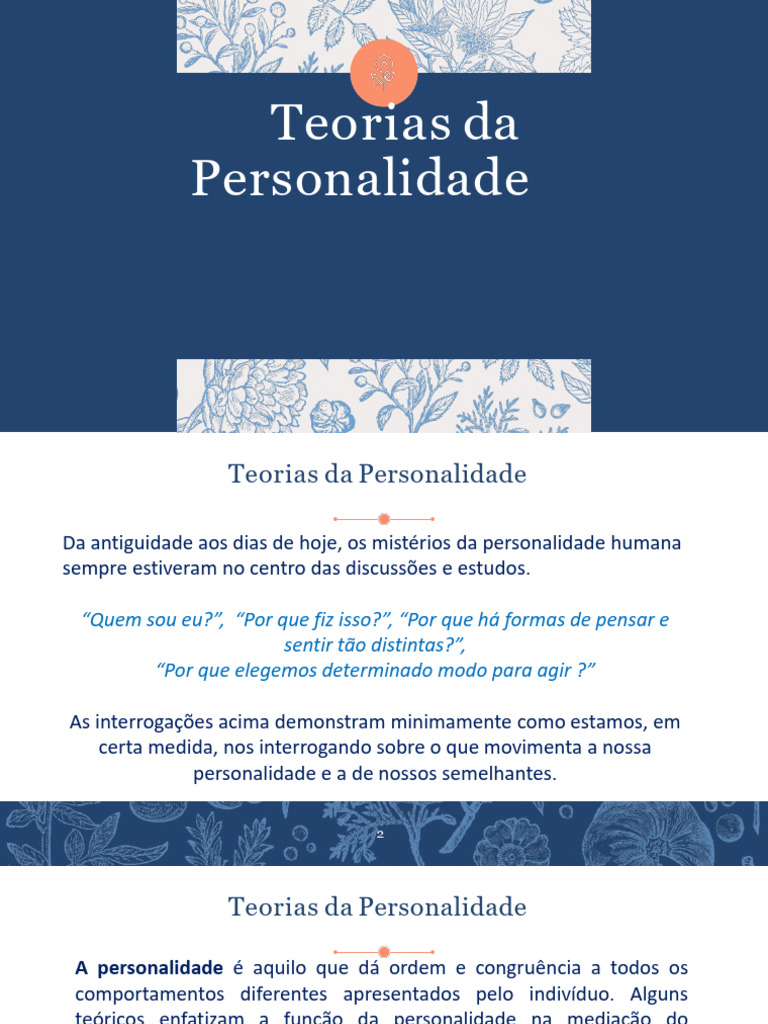 Teorias da Personalidade na Psicologia | PDF | Sigmund Freud | Histeria