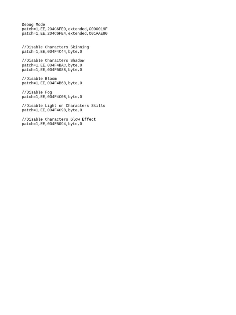 Debug Mode Patch Instructions | PDF