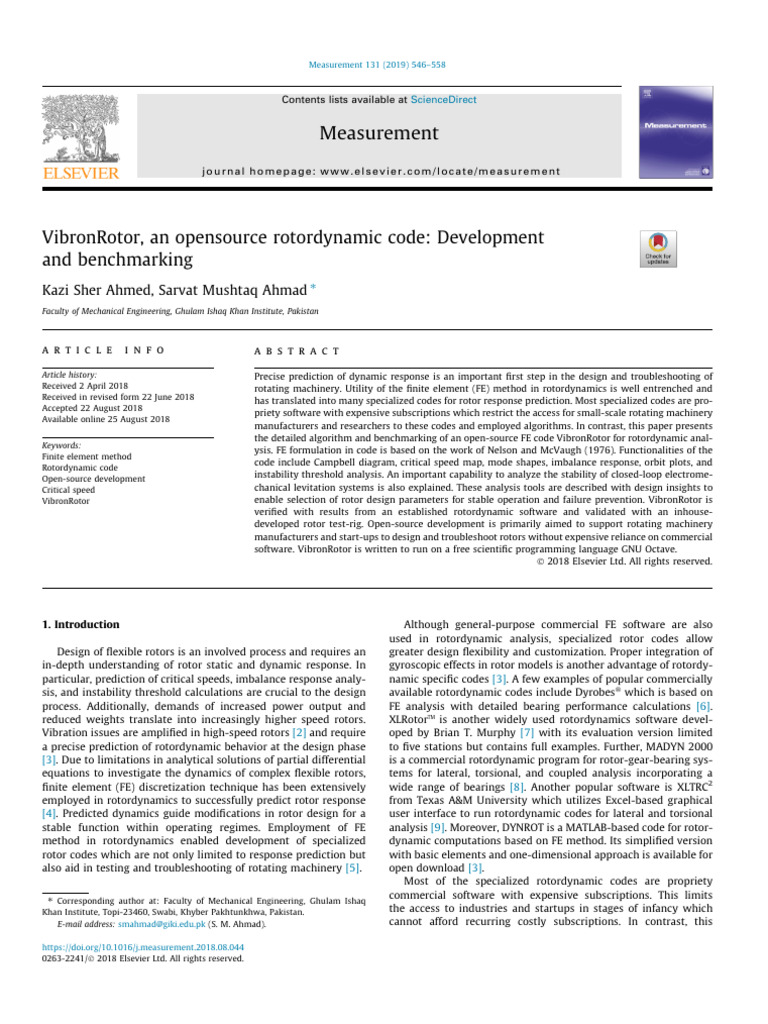 Open-Source VibronRotor Code for Rotordynamics | PDF | Eigenvalues And ...