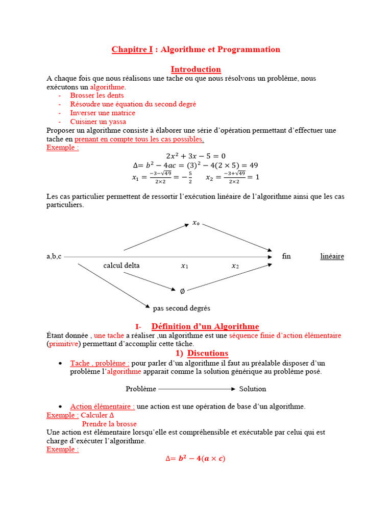 Algorithmes et Programmation : Concepts Clés | PDF | Compilateur ...