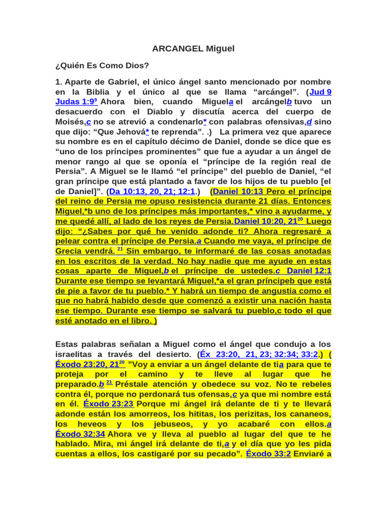El Arcángel Miguel en la Biblia | PDF | Miguel (Arcángel) | Arcángel
