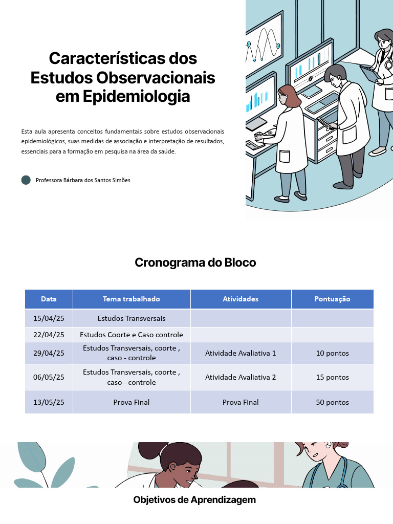 Características dos Estudos Observacionais | PDF | Epidemiologia ...