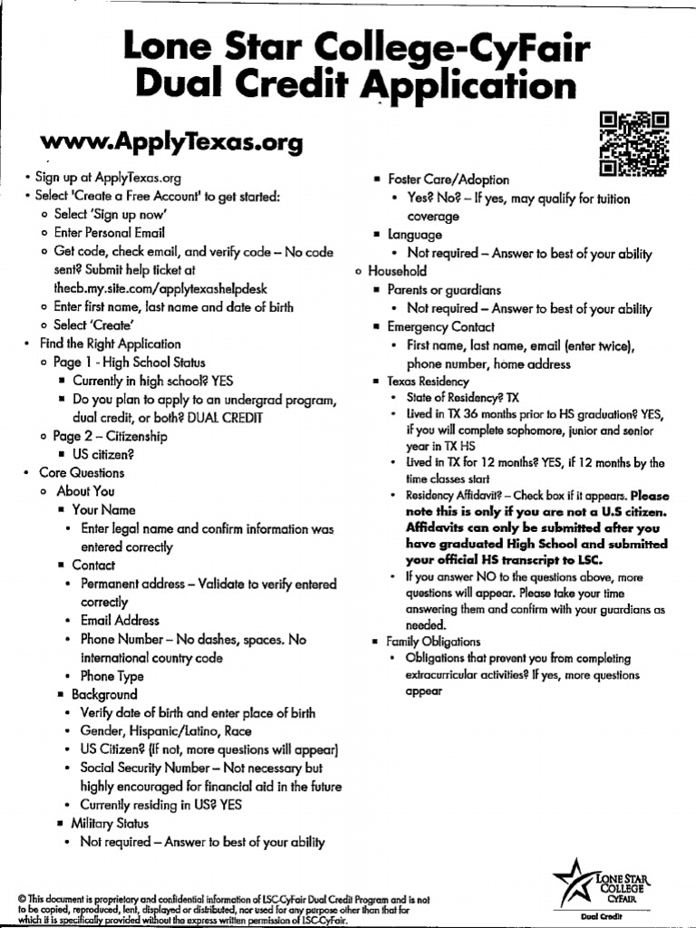 Apply Texas Instructions-3 | PDF