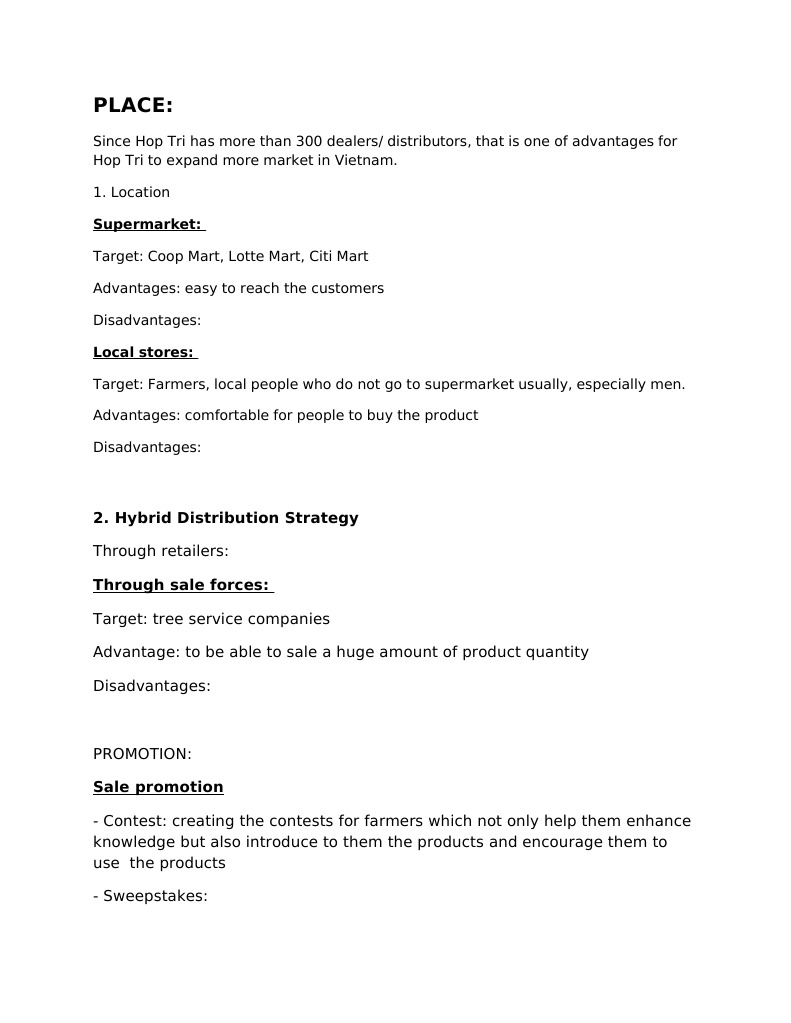 Hop Tri's Market Expansion Strategy | PDF