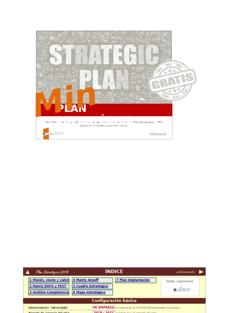 Mini Plan Estratégico 2018-2022 | PDF | Planificación estratégica ...