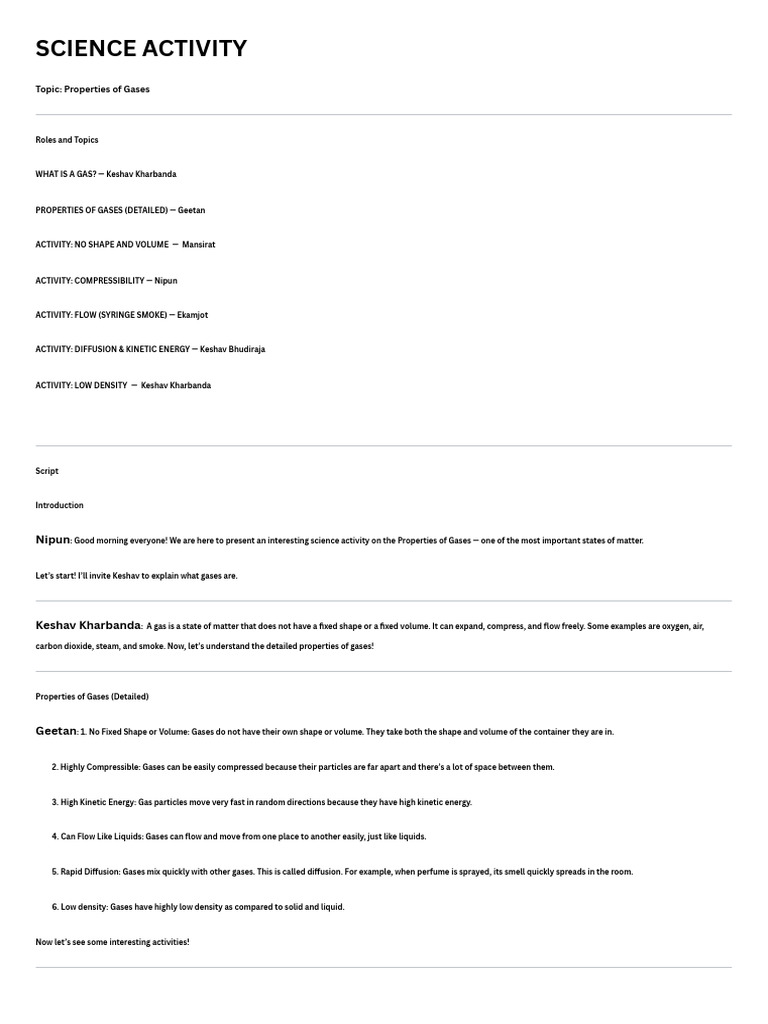 Science Script.. | PDF | Gases | Liquids