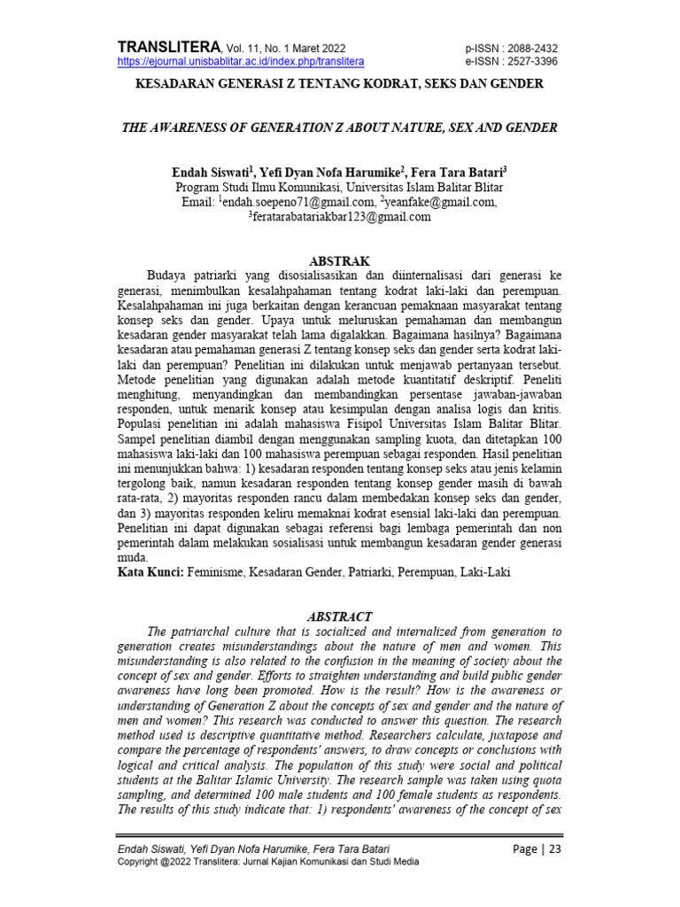 Gender Awareness | PDF