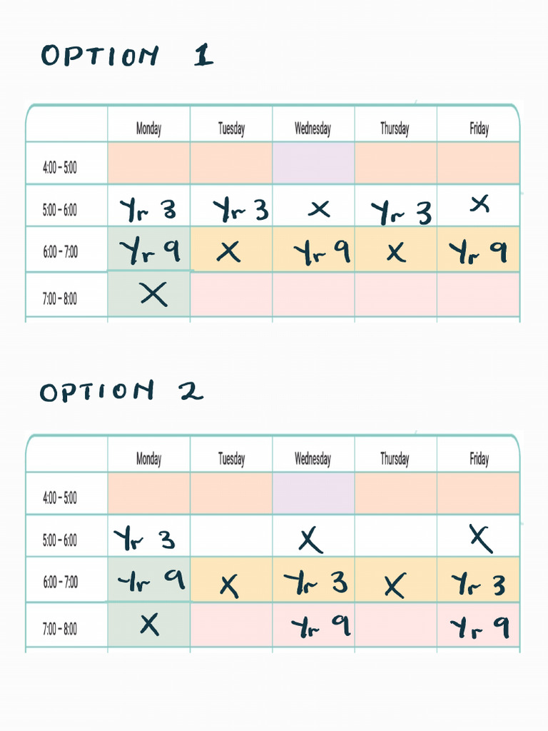 Schedule Options | PDF