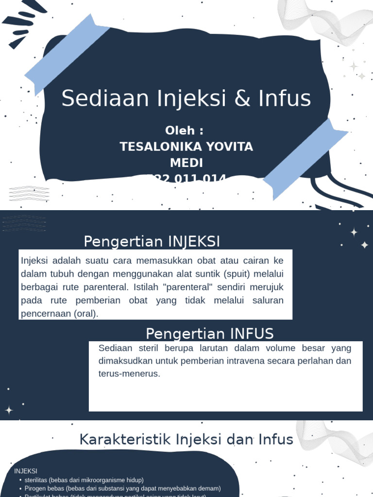 Injeksi dan Infus: Panduan Lengkap | PDF