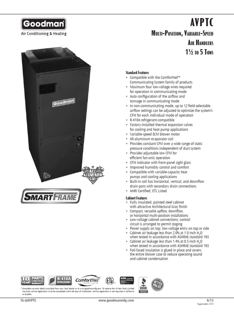 Variable-Speed Air Handlers Overview | PDF | Duct (Flow) | Air Conditioning