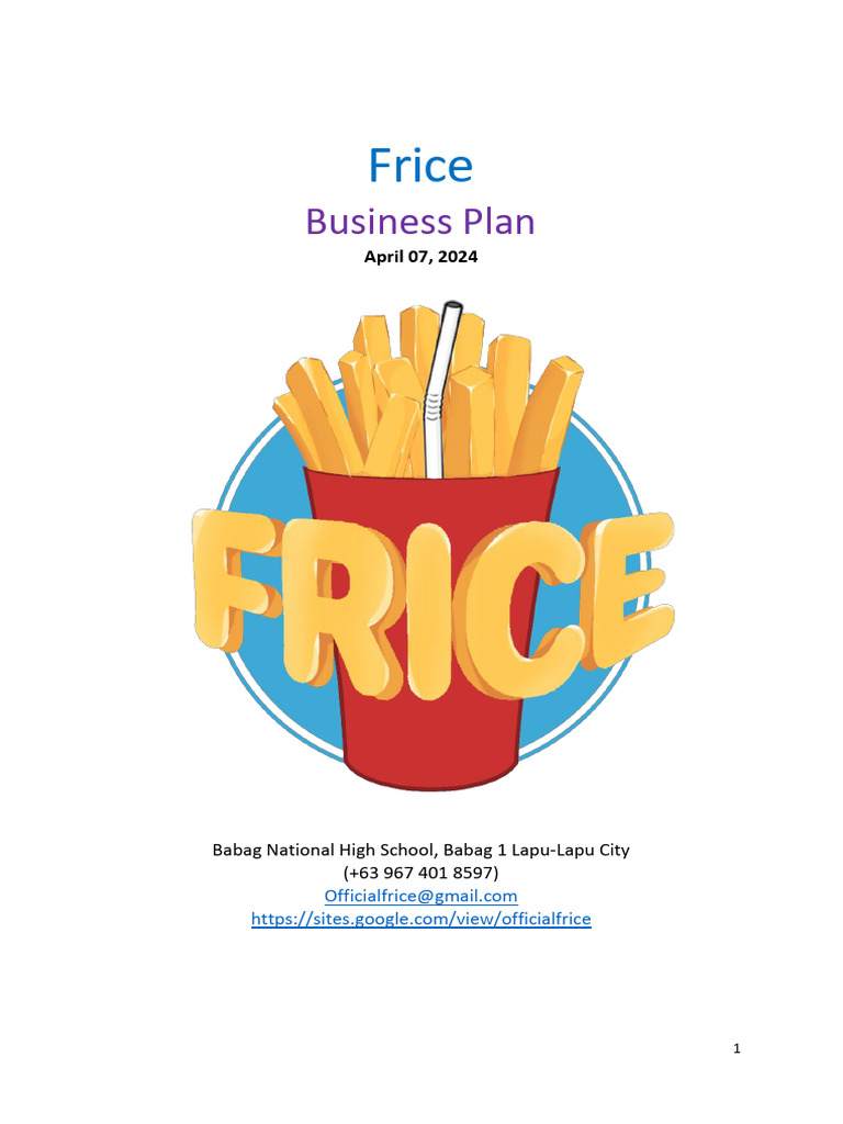 Frice Business Plan for Babag High School | PDF | Equity (Finance ...