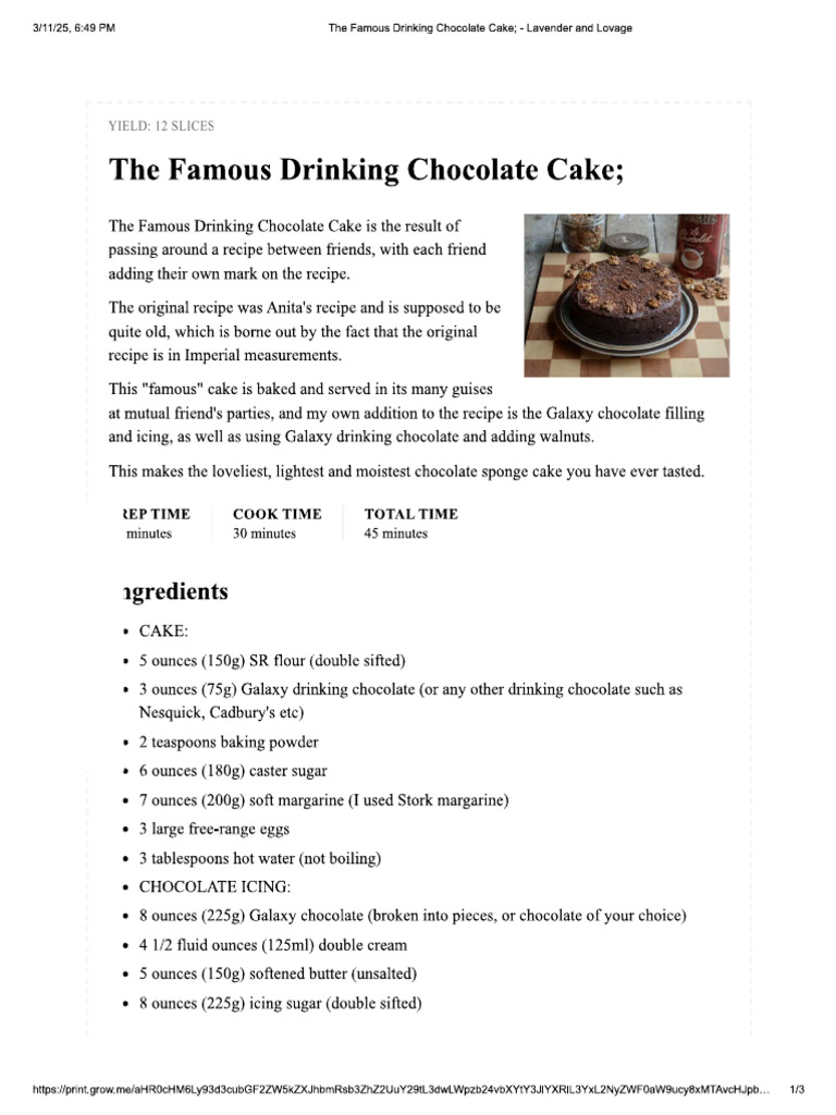 Hot Chocolate Cake | PDF