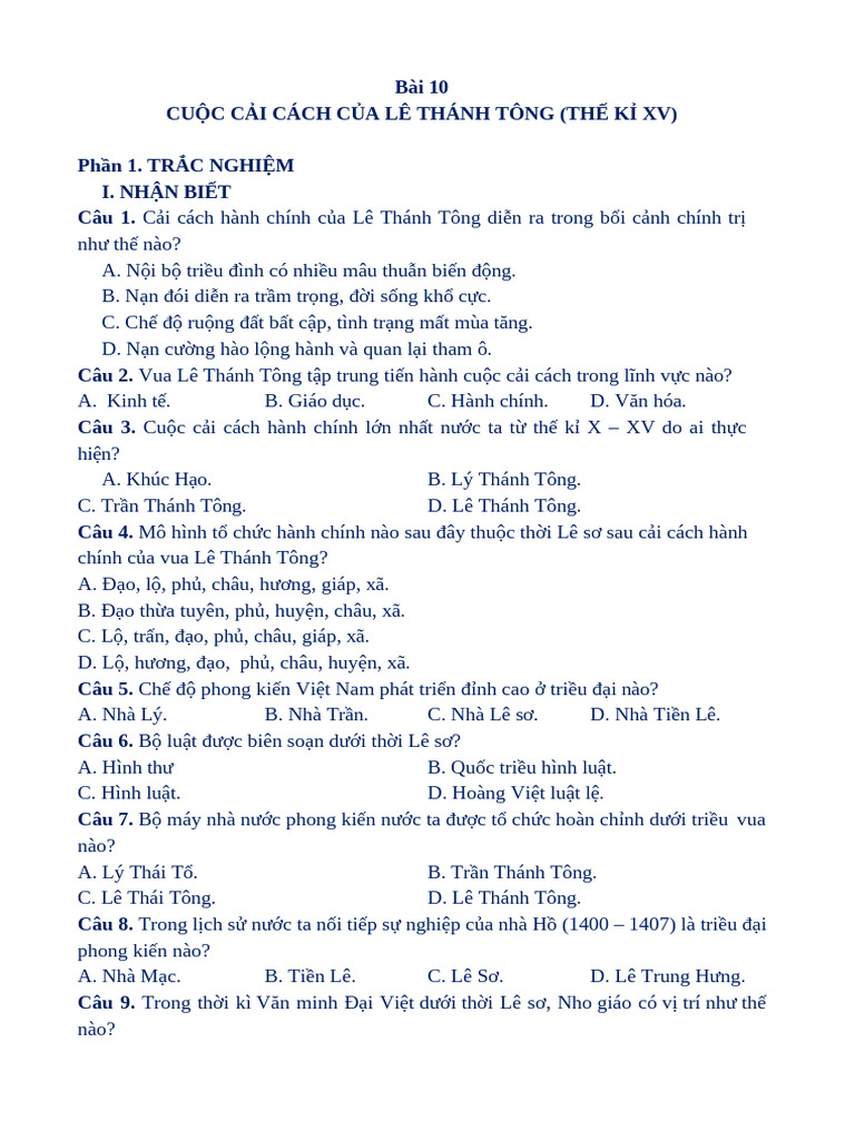 Bài 101112 Sử 11 | PDF