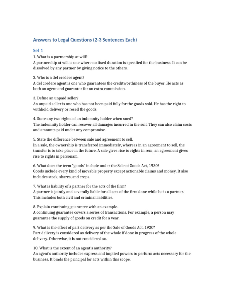 Legal Definitions and Concepts Explained | PDF | Guarantee | Law Of Agency