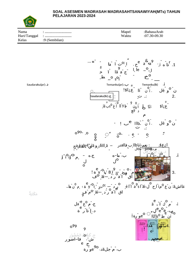 2 Soal Am Bahasa Arab 2023 | PDF