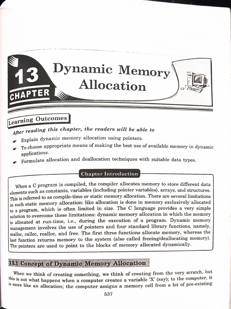 Dynamic Memory Allocation in C | PDF