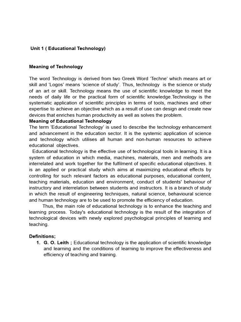 Educational Technology Overview | PDF | Educational Technology | Learning