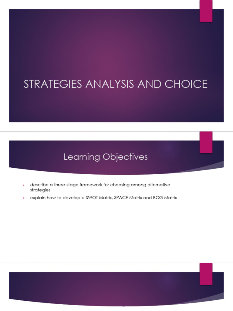 M6.1 SWOT and SPACE Matrix | PDF | Swot Analysis | Strategic Management