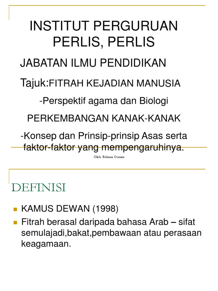 Modul Perkembangan Kanak Pdf