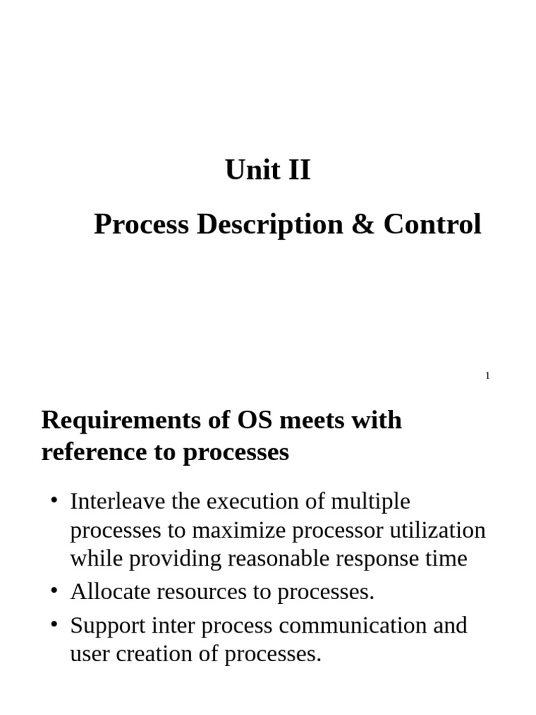 Understanding Process Control in OS | PDF | Thread (Computing ...